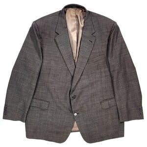 Palm Beach Mens Sport Coat 50R Worsted Wool Blazer Single Breasted Tailored Vtg